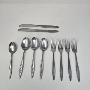 Flatware Set CI Stainless Steel Japan Silverware Vintage Lot 10 Pieces CIF19